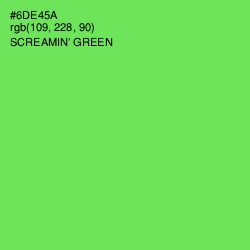 #6DE45A - Screamin' Green Color Image