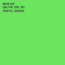 #6DE45F - Pastel Green Color Image