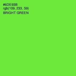 #6DE93B - Bright Green Color Image