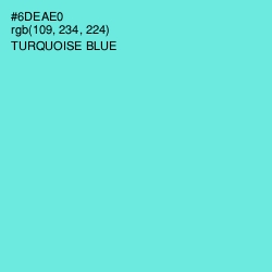 #6DEAE0 - Turquoise Blue Color Image