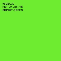 #6DEC30 - Bright Green Color Image