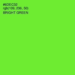 #6DEC32 - Bright Green Color Image