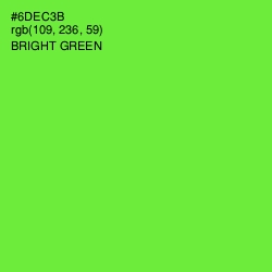 #6DEC3B - Bright Green Color Image