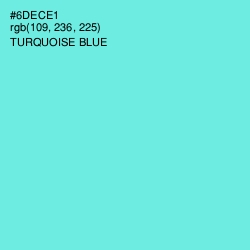 #6DECE1 - Turquoise Blue Color Image