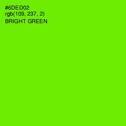 #6DED02 - Bright Green Color Image