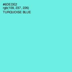 #6DEDE2 - Turquoise Blue Color Image
