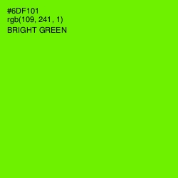 #6DF101 - Bright Green Color Image