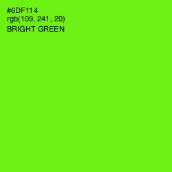 #6DF114 - Bright Green Color Image