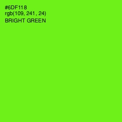 #6DF118 - Bright Green Color Image