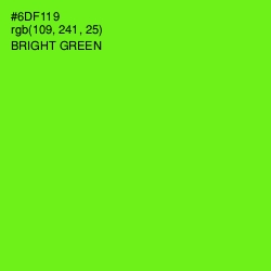 #6DF119 - Bright Green Color Image