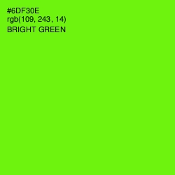 #6DF30E - Bright Green Color Image