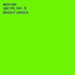 #6DF405 - Bright Green Color Image