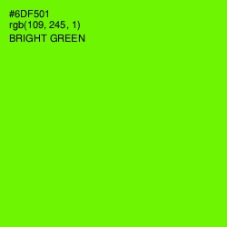 #6DF501 - Bright Green Color Image