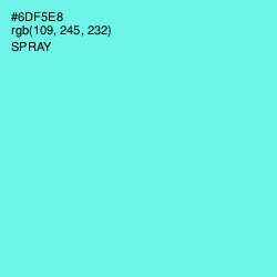 #6DF5E8 - Spray Color Image