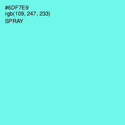 #6DF7E9 - Spray Color Image