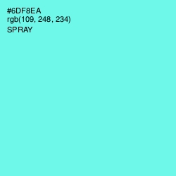 #6DF8EA - Spray Color Image