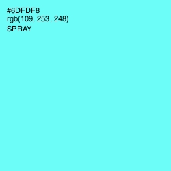 #6DFDF8 - Spray Color Image