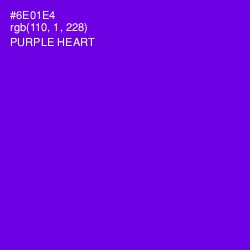 #6E01E4 - Purple Heart Color Image