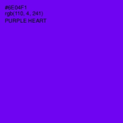 #6E04F1 - Purple Heart Color Image