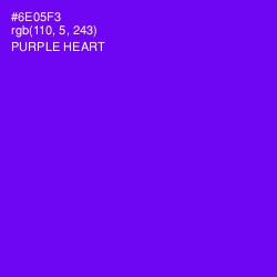 #6E05F3 - Purple Heart Color Image