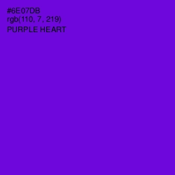 #6E07DB - Purple Heart Color Image