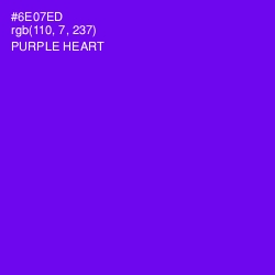 #6E07ED - Purple Heart Color Image