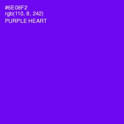 #6E08F2 - Purple Heart Color Image