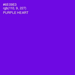 #6E09E3 - Purple Heart Color Image