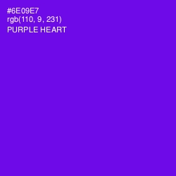 #6E09E7 - Purple Heart Color Image