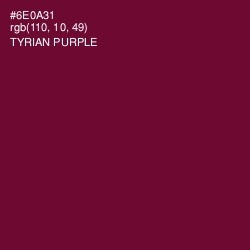 #6E0A31 - Tyrian Purple Color Image