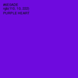 #6E0ADE - Purple Heart Color Image