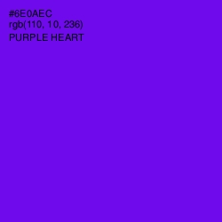 #6E0AEC - Purple Heart Color Image