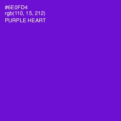 #6E0FD4 - Purple Heart Color Image