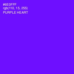 #6E0FFF - Purple Heart Color Image