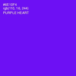 #6E10F4 - Purple Heart Color Image