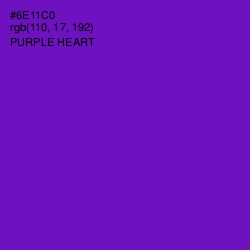 #6E11C0 - Purple Heart Color Image