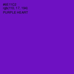 #6E11C2 - Purple Heart Color Image