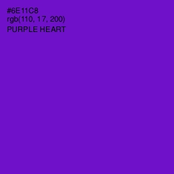 #6E11C8 - Purple Heart Color Image