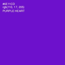 #6E11CD - Purple Heart Color Image