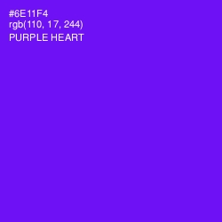 #6E11F4 - Purple Heart Color Image