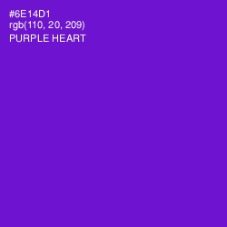 #6E14D1 - Purple Heart Color Image