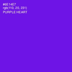 #6E14E7 - Purple Heart Color Image