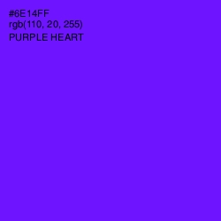 #6E14FF - Purple Heart Color Image