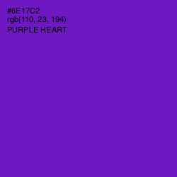 #6E17C2 - Purple Heart Color Image