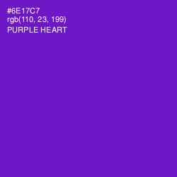#6E17C7 - Purple Heart Color Image
