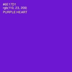 #6E17D1 - Purple Heart Color Image