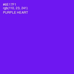 #6E17F1 - Purple Heart Color Image
