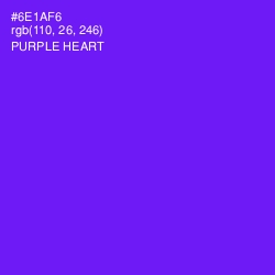 #6E1AF6 - Purple Heart Color Image