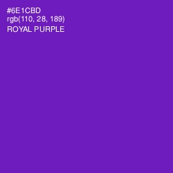 #6E1CBD - Royal Purple Color Image