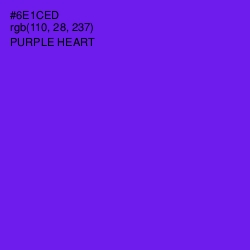 #6E1CED - Purple Heart Color Image